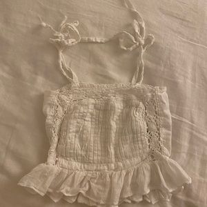 Jens Pirate Booty Crochet/Linen Top